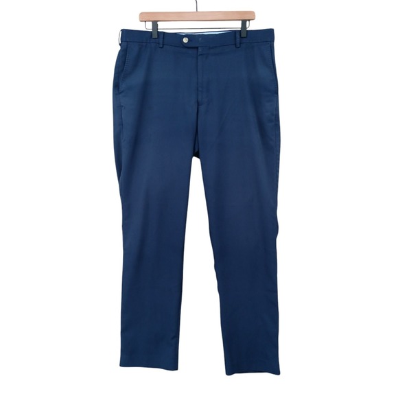 Peter Millar Other - Peter Millar Pants Mens 36x31 (Tag 36x32) Blue Flat Front Polyester Golf EB78